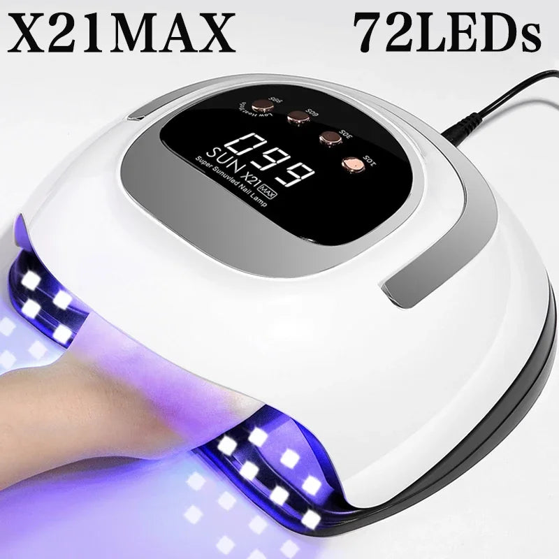 320W 72LEDs Powerful Nail Dryer With Large Touch Screen LED Nail Lamp For Curing All Gel Nail Polish  Professional Drying Lamp Leedoar