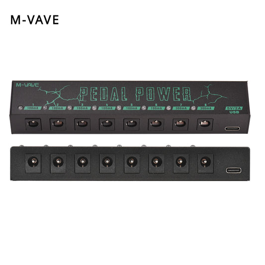 M-VAVE PEDAL POWER Guitar Pedal Power Guitar Effector Fonte de alimentação 8 saídas DC isoladas Acessórios para pedal de efeito de guitarra 