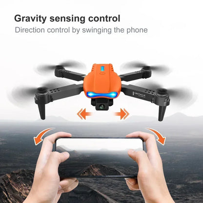 E99 Drone 4K HD Dual Camera Avoidance Professional Flight 20 Minute Foldable Height Keeps Mini Helicopter Toy Drones Leedoar