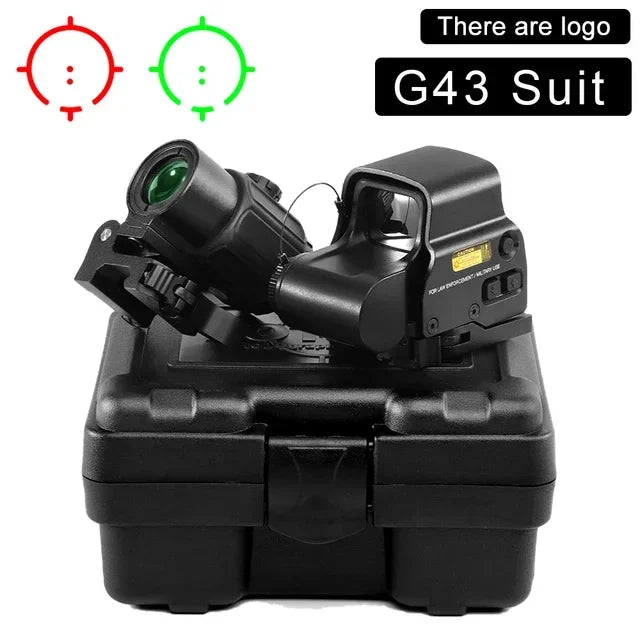 Tactical  G33 G43 3X Magnifier Sight Scope Folding Side Flip G45 5X Magnifiers For 558 556 553 Holographic Reflex Red Dot Sights Leedoar