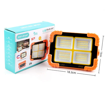 Foco reflector inteligente para estadios de 40 W/60 W/100 W, luz de trabajo para exteriores recargable con superbrillo, luz de inundación LED solar, luz LED para exteriores