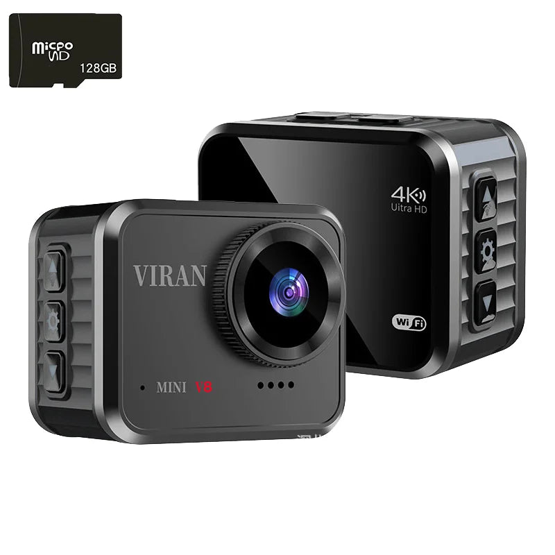 4K 60FPS Wifi HD Portable Mini Action Camera Remote View 1.54 Inch Screen 160° Wide Angle Sports Video Recorder lP68 Waterproof Leedoar