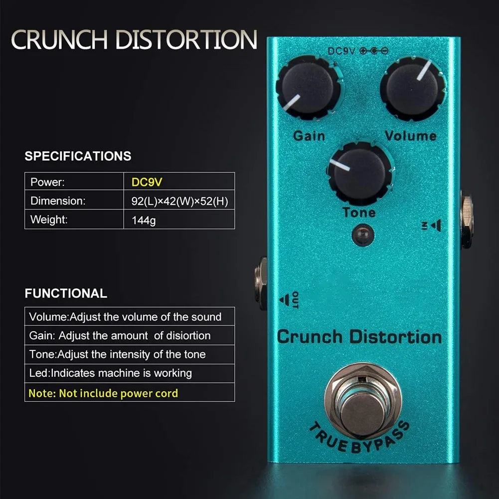 Portable Electric Guitar Stompbox Mini Effect Pedals Electric Guitar Accessories with A Variety of Effects Leedoar