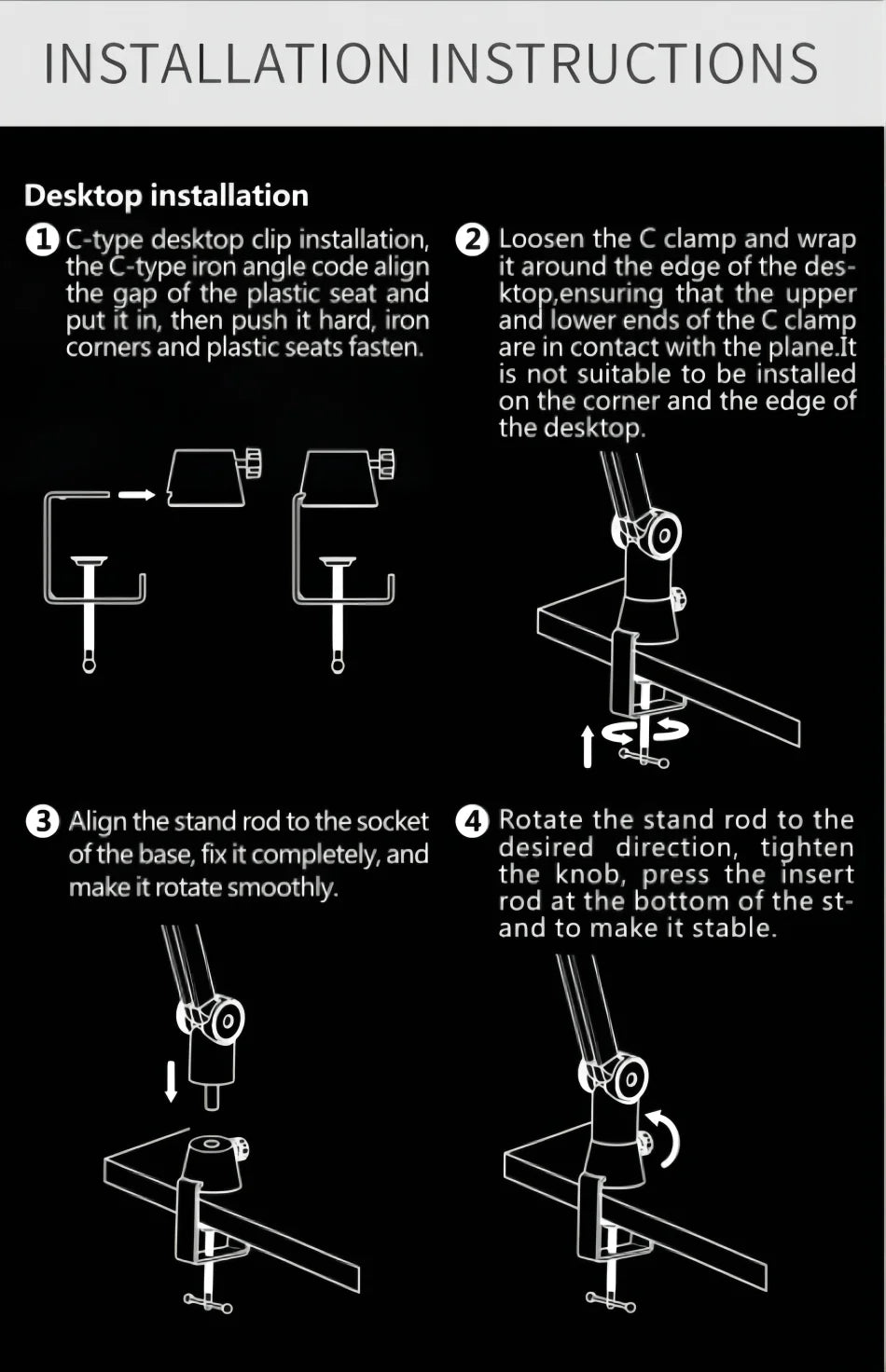 TEYUN Microphone Suspension Boom Scissor Arm Stand for K669 K670 BM800 BM900 Micro Phone Compact Mic Stand for Live Broadcasting Leedoar