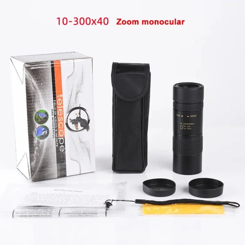 Zoom Len Spin Monoculars Mini Long Range Spyglass Telescope