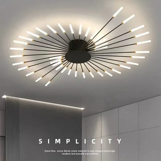 Modern Led Ceiling Chandelier Fireworks Design Light For Living Room Bedroom Home Decoration Lamp Pendant Indoor