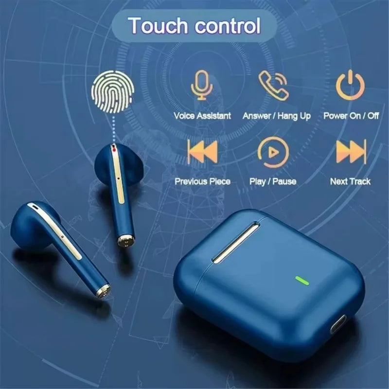 2024 J18 TWS Headphones Touch Control 5.3 Mini Wireless BT Earphone HiFI Stereo Game Earbuds Waterproof Headset With Microphone Leedoar