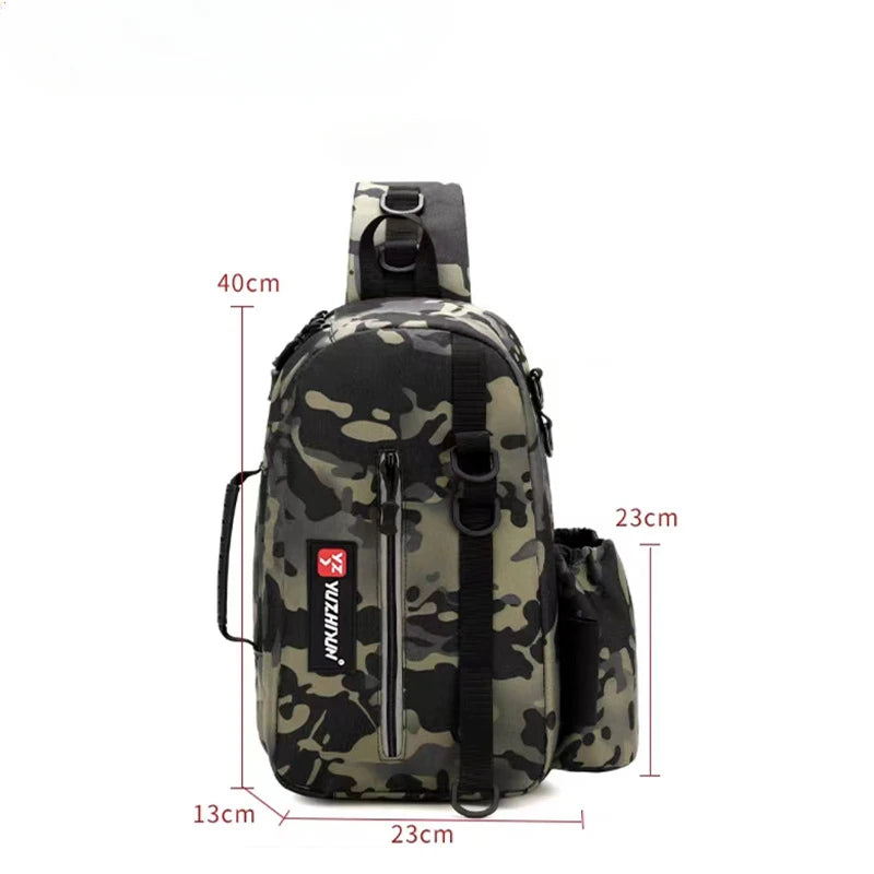 Multifunctional Fishing Bag Waterproof Large Capacity Outdoor Fishing Tackle Backpack Fishing Tackle Storage Travel Tote Bag Leedoar