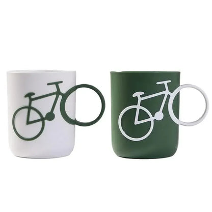 Bike Shape Bathroom Cup Reusable Bathroom Tumblers For Kid Unbreakable Toiletries Toothbrush Cup Washroom Accessories Leedoar