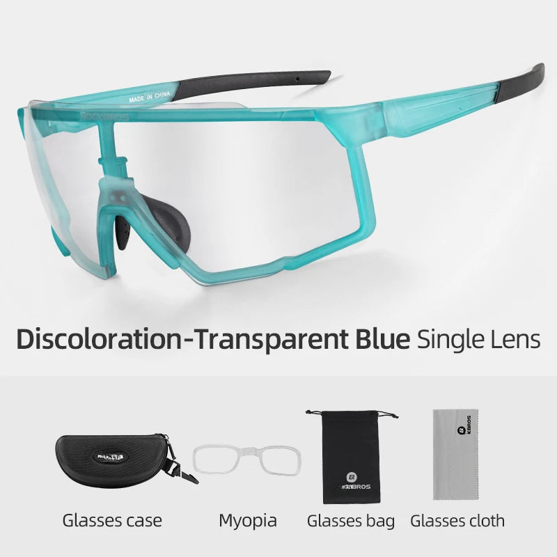 Bicycle Glasses Polarized Photochromic Lens Eyewear Sunglasses UV SunWindbreak sand Protection Sports  MTB Road Cycling Goggle Leedoar