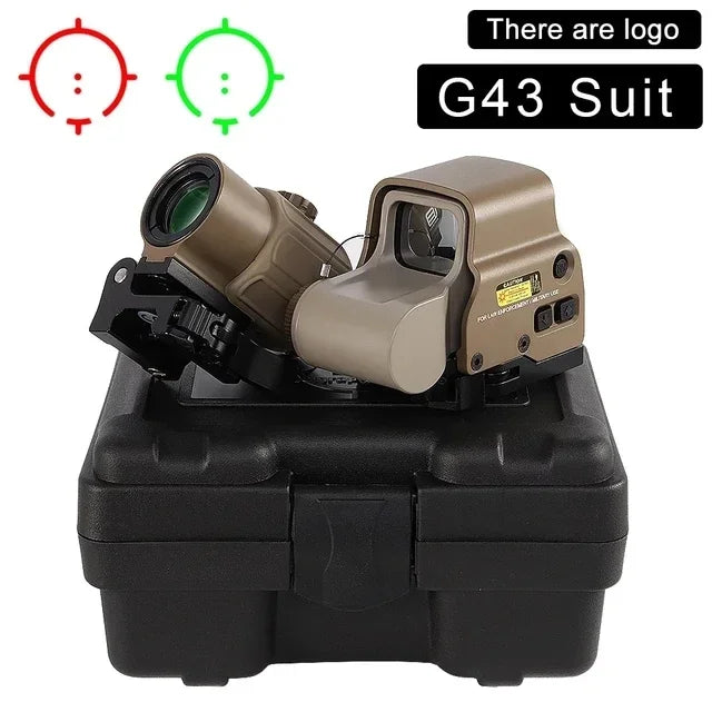 Tactical  G33 G43 3X Magnifier Sight Scope Folding Side Flip G45 5X Magnifiers For 558 556 553 Holographic Reflex Red Dot Sights Leedoar