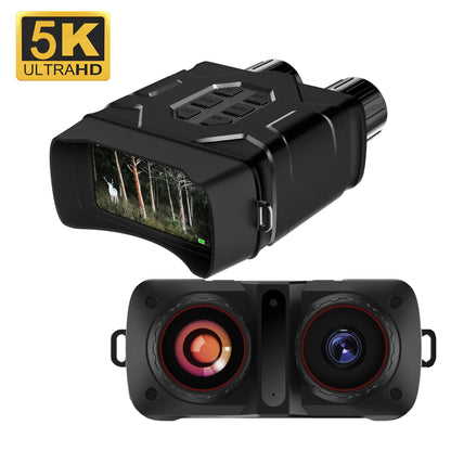 Binoculares 5K UHD WIFI N016, telescopio de visión nocturna de 4 pulgadas, 52 MP, zoom digital 10X, binoculares infrarrojos de 300 m para caza y acampada