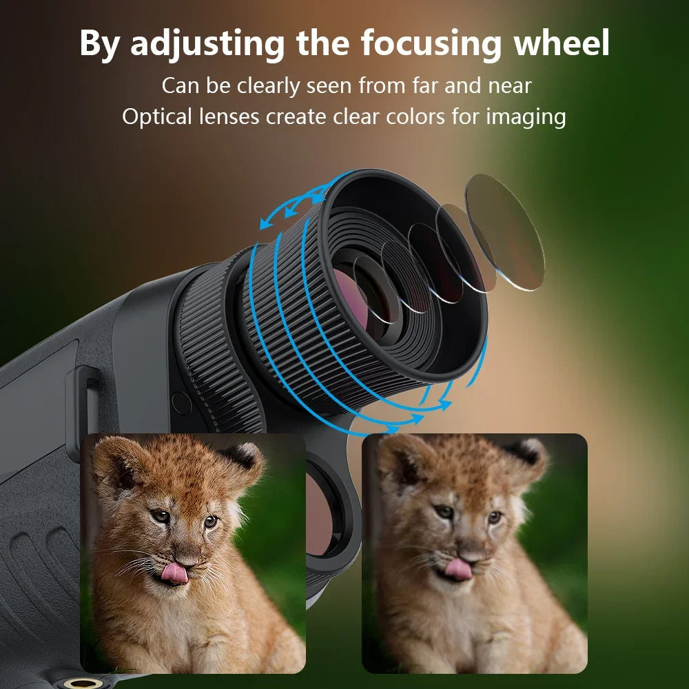 2.5KD Monocular Night Vision Device 1080P HD Infrared Camera 5X Digital Light Zoom Hunting Telescope Digital Outdoor Telescope Leedoar