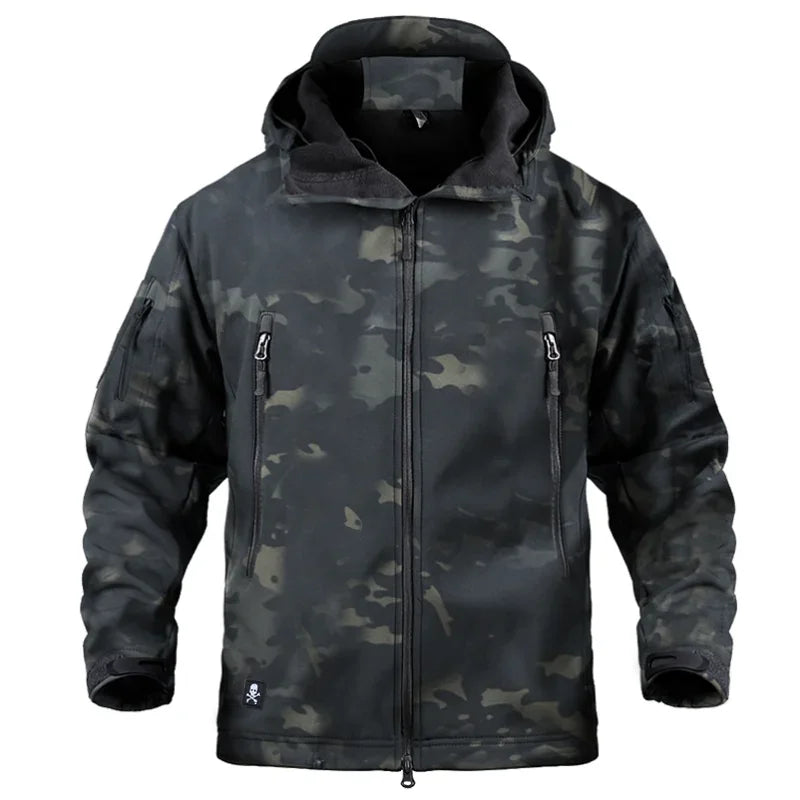 Chaqueta táctica militar de invierno para hombre, ropa de camuflaje CP del ejército, Airsoft, impermeable, cortavientos, abrigo de bombardero polar multicámara para hombre