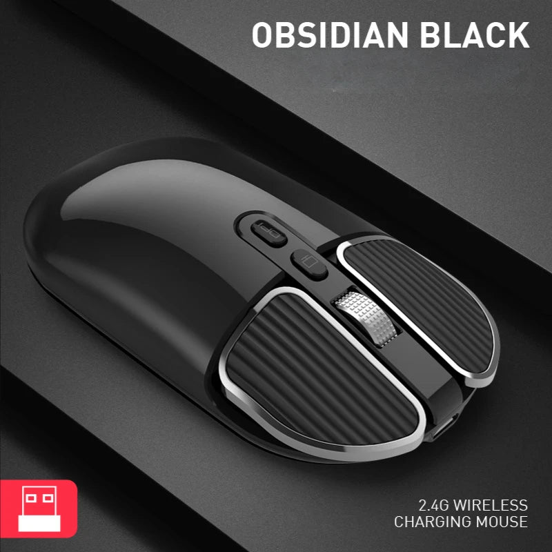 M203 2.4G Dual Model Wireless BT 5.0 Recarregável Silent Mouse Long Standby Multi Button Mouse para Computador PC Notebook 