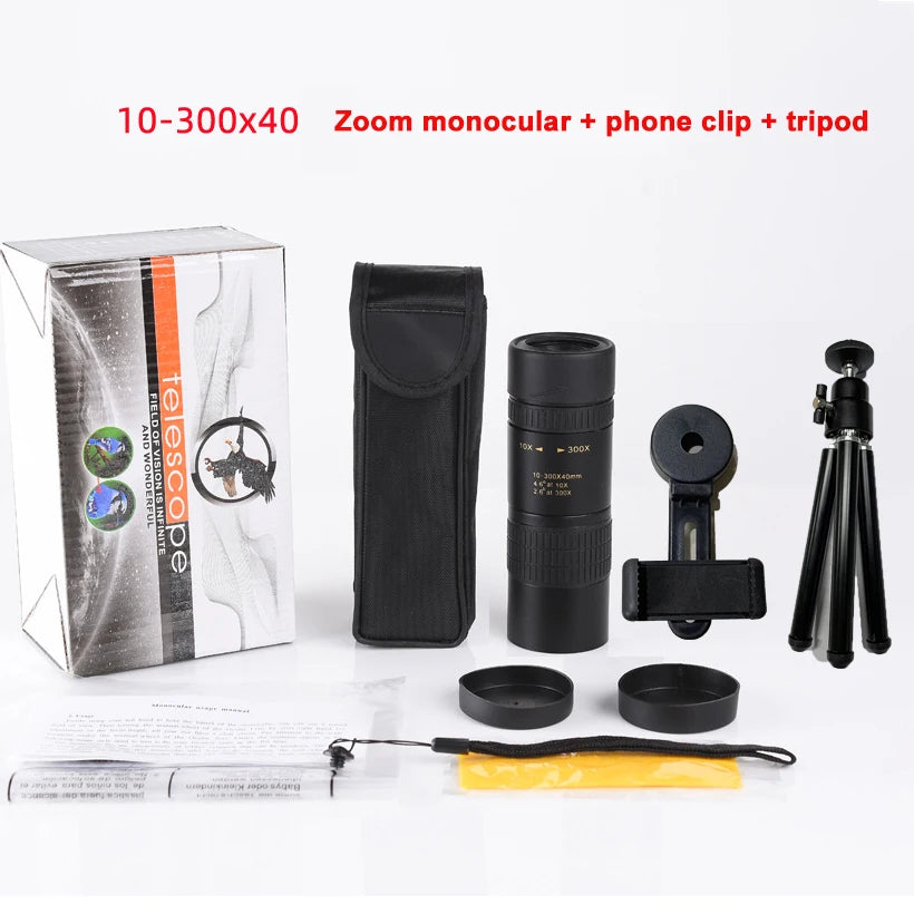 Zoom Len Spin Monoculars Mini Long Range Spyglass Telescope