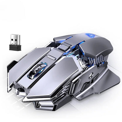 SC300 Wireless Mouse Rechargeable Silent Notebook Desktop Computer Mechanical E-sports Game Home With 4 Color Cool Lights Leedoar