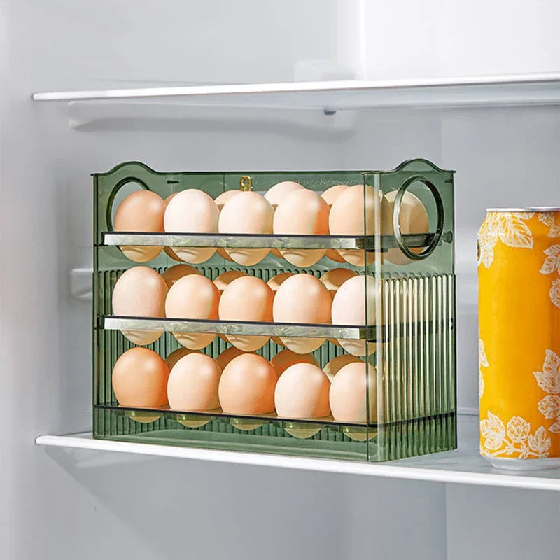 Egg Storage Box Refrigerator Organizer Food Containers Egg Fresh-keeping Case Holder Tray Dispenser Kitchen Storage Boxes Leedoar