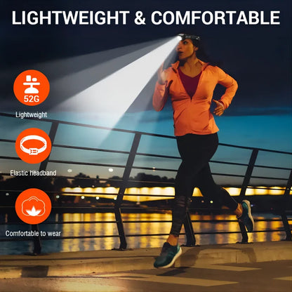 Mini linterna frontal LED de nuevo estilo con iluminación nocturna y sensor de movimiento, lámpara frontal impermeable IP65 con linterna con sensor de movimiento 