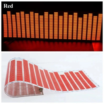 Car Music Rhythm Lamp Windshield LED Sound Activated Equalizer Neon EL Light Music Rhythm Flash Creative Rear Window Sticker DIY Leedoar