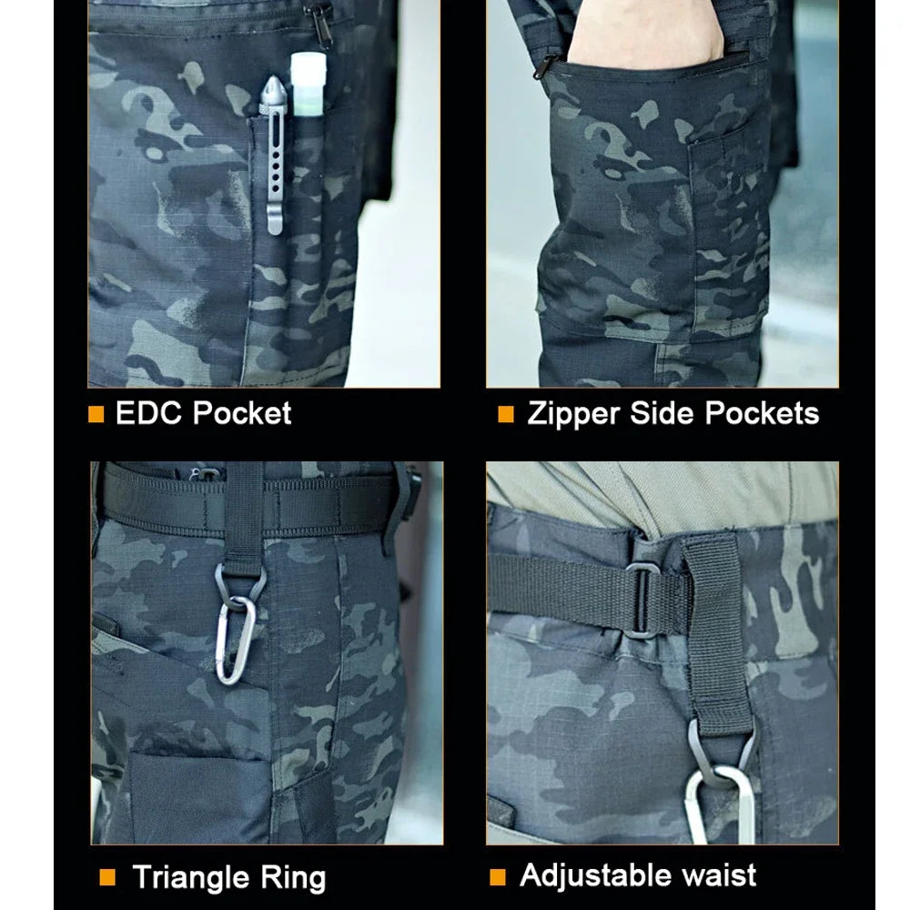 Military Pants for Men Tactical Cargo Pants Big Multi-pocket Waterproof  Ripstop Army Combat Training Trousers Brand Joggers New Leedoar