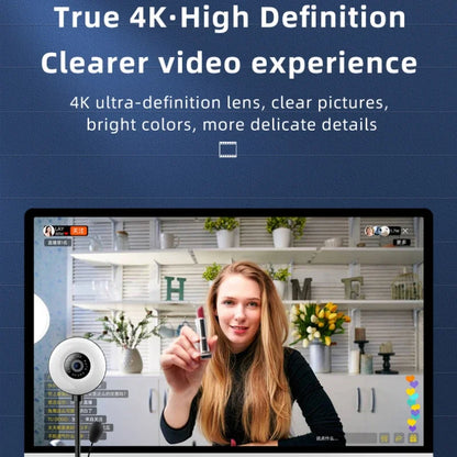 Cámara web 4K 1080P con enfoque automático para computadora, red HD, USB, cámara web en vivo 2k, unidad gratuita para PC, computadora portátil, cámara para grabación de video 