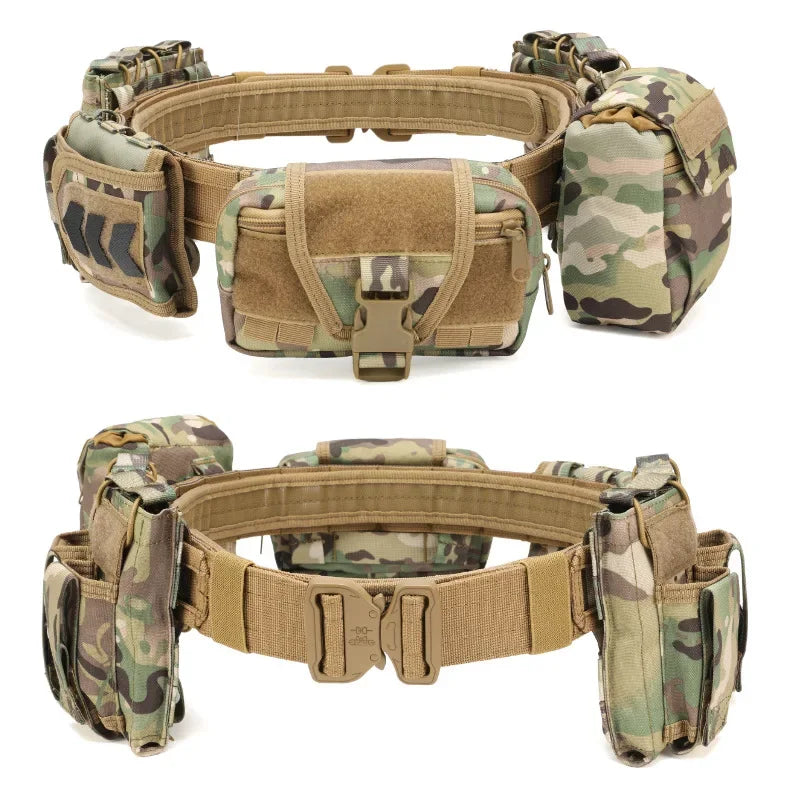 6 in 1 Tactical Waist Bag Tactical Belt with Pouches Hunting Equipment Military Wallet Waterproof Outdoor Tactical Bagpack Leedoar