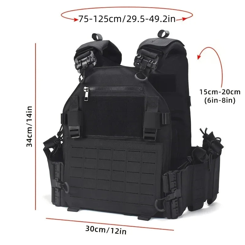 Quick Release Tactical Vest Hunting Men Plate Carrier Chest Rig Military Combat Armor Vests Outdoor CS Training Airsoft Vest Leedoar