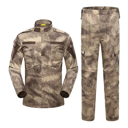 Military Soldier Clothing Airsoft Camouflage Tactical Suit Camping Men's Army Special Forces Combat Jacket Pants Leedoar