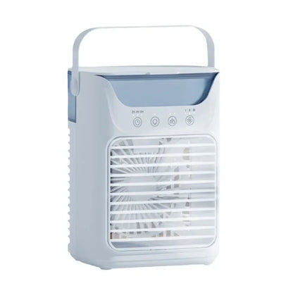 Ventilador de escritorio con luz de ambiente colorida y ventilador de agua, ventilador de refrigeración USB para oficina, hogar, escritorio, mini aire acondicionado