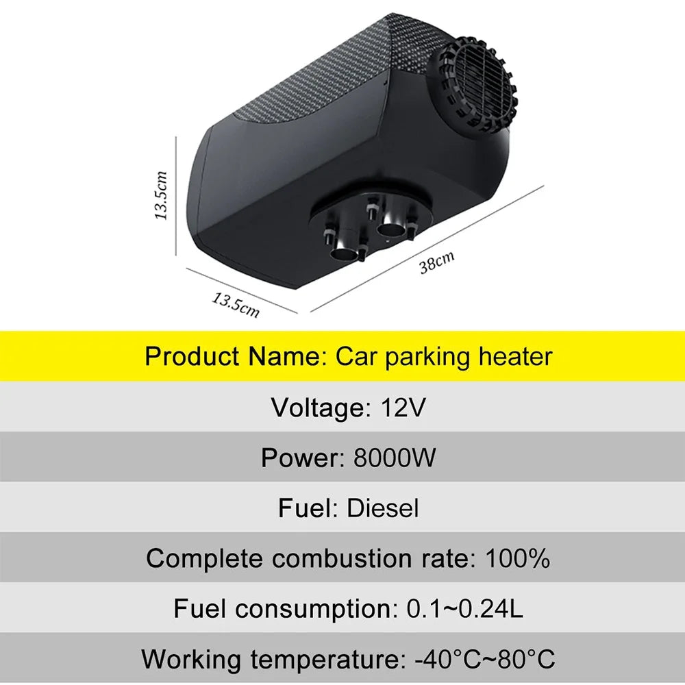 12V 5KW-8KW Car Diesel Air Parking Heater