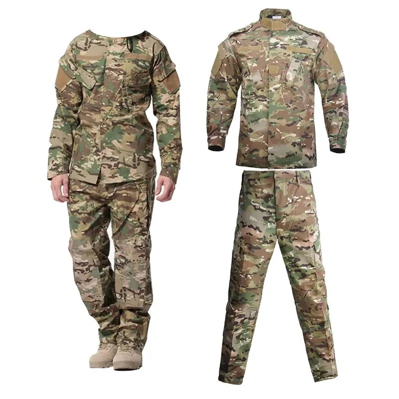 Military Uniform Airsoft Camouflage Tactical Suit Camping Men Army Special Forces Combat Jackets Pants Militar Soldier Clothes Leedoar