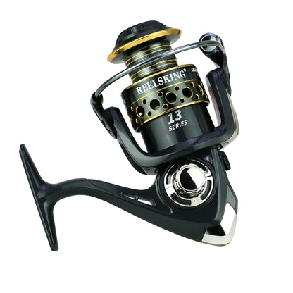 Fishing Reel Spinning 2000-7000 Series Metal Spool Spinning Wheel 5.2:1 Spool Coil Catfish Wheel Leedoar