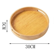 Japanese Style Wooden Tray for Tea Cups Snacks and Desserts Solid Wood Serving Plate Organizer Home Decor Kitchen Supplies Leedoar