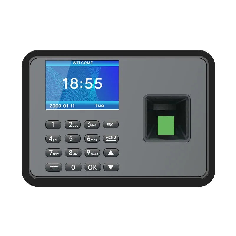 A7 Attendance Machine Password+Fingerprint 2.8 Inch Color Screen No need to download software Intelligent Report Generation Leedoar