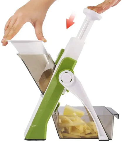 Adjustable Foldable Upgrade Safe Mandoline Vegetable Food Chopper Potato Fries Cutter Kitchen Chopping Artifact Accessories Leedoar