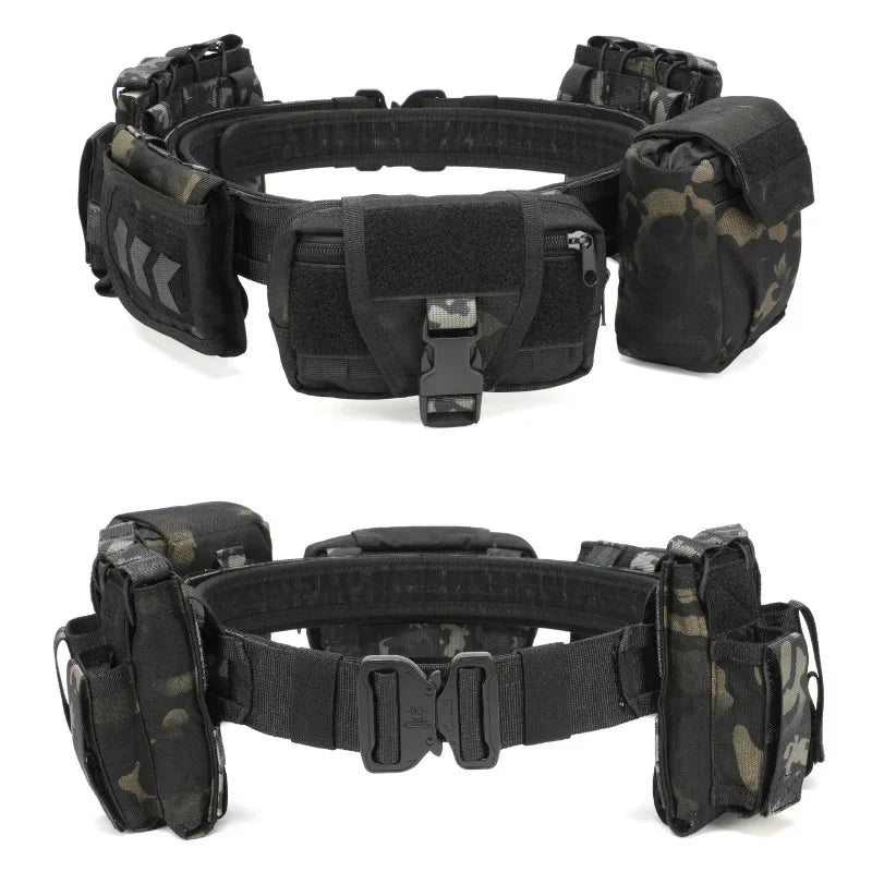 6 in 1 Tactical Waist Bag Tactical Belt with Pouches Hunting Equipment Military Wallet Waterproof Outdoor Tactical Bagpack Leedoar