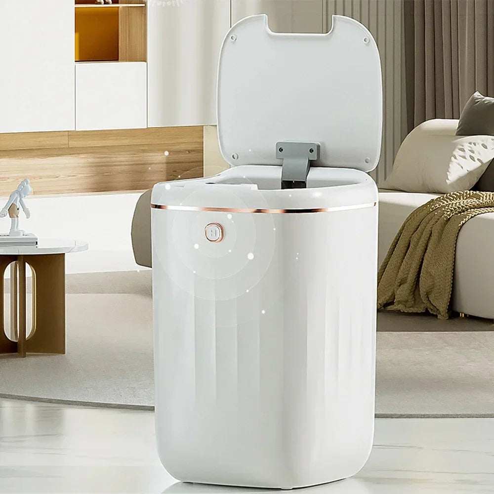 20-24L Bathroom Sensor Electric Wastebasket Bedroom Smart Trash Can Automatic Waterproof Recycle Bin for Living Room Kitchen New Leedoar