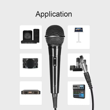 B12 Best karaoke Microphone with On and Off Switch Wired Karaoke Mic with 16.4ft XLR Electret Condenser Microphone for Singing Leedoar