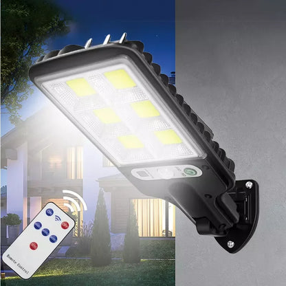 Outdoor Solar Lamp Security Lighting Wall Lamp Street Light Cob Led Motion Sensor Smart Remote Control IP 65 Waterproof Song Man Leedoar