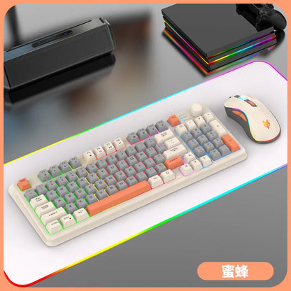 XUNFOX K82 Wired Keyboard Manipulator Feel Luminescent Electric Competition Game Desktop Computer Notebook Office Home Keyboard