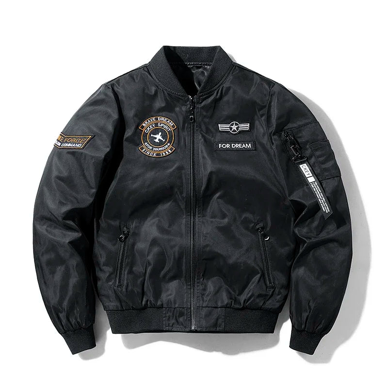 Chaqueta Bomber negra de invierno para hombre, nueva ropa para hombre, ropa de carreras para motocicleta, prendas tácticas de lujo, chaquetas militares 