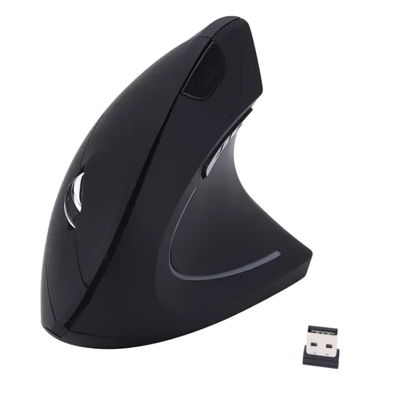 Ratón con rueda de desplazamiento lateral doble USB JSY-5 de 2,4 G para ordenador portátil, recargable, ergonómico, vertical, 1200 DPI 