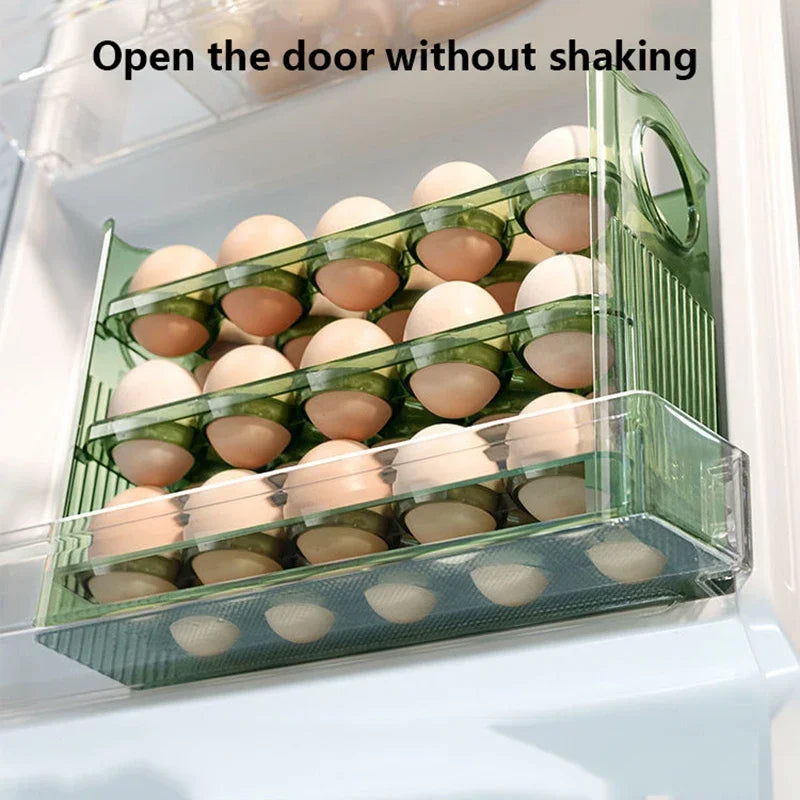 Egg Storage Box Refrigerator Organizer Food Containers Egg Fresh-keeping Case Holder Tray Dispenser Kitchen Storage Boxes Leedoar