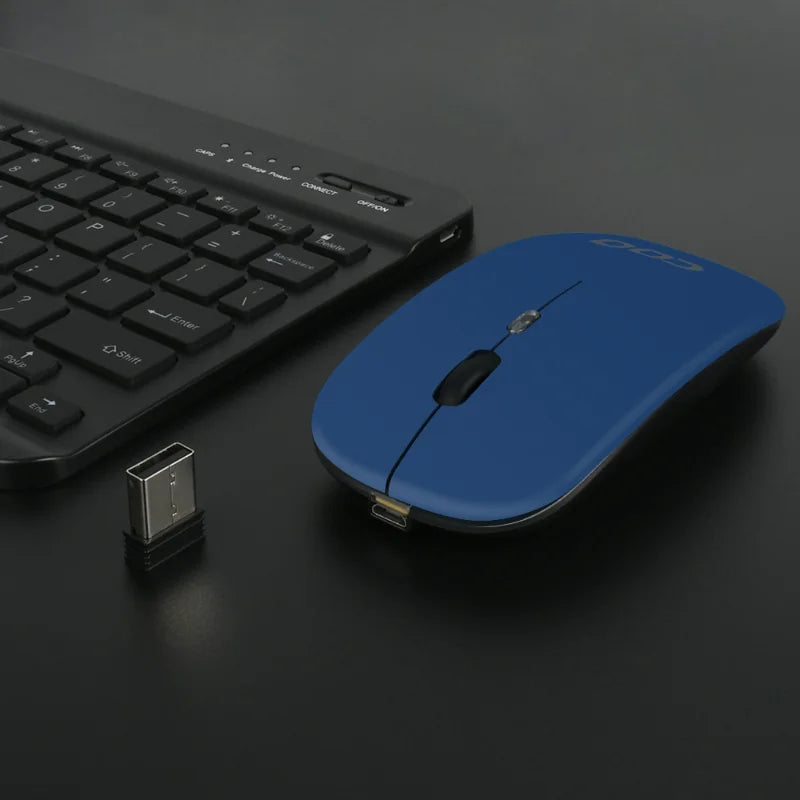 Combo de teclado e mouse RGB BT recarregável sem fio Bluetooth teclado e mouse conjunto de teclado e mouse com luz de fundo em russo e espanhol 