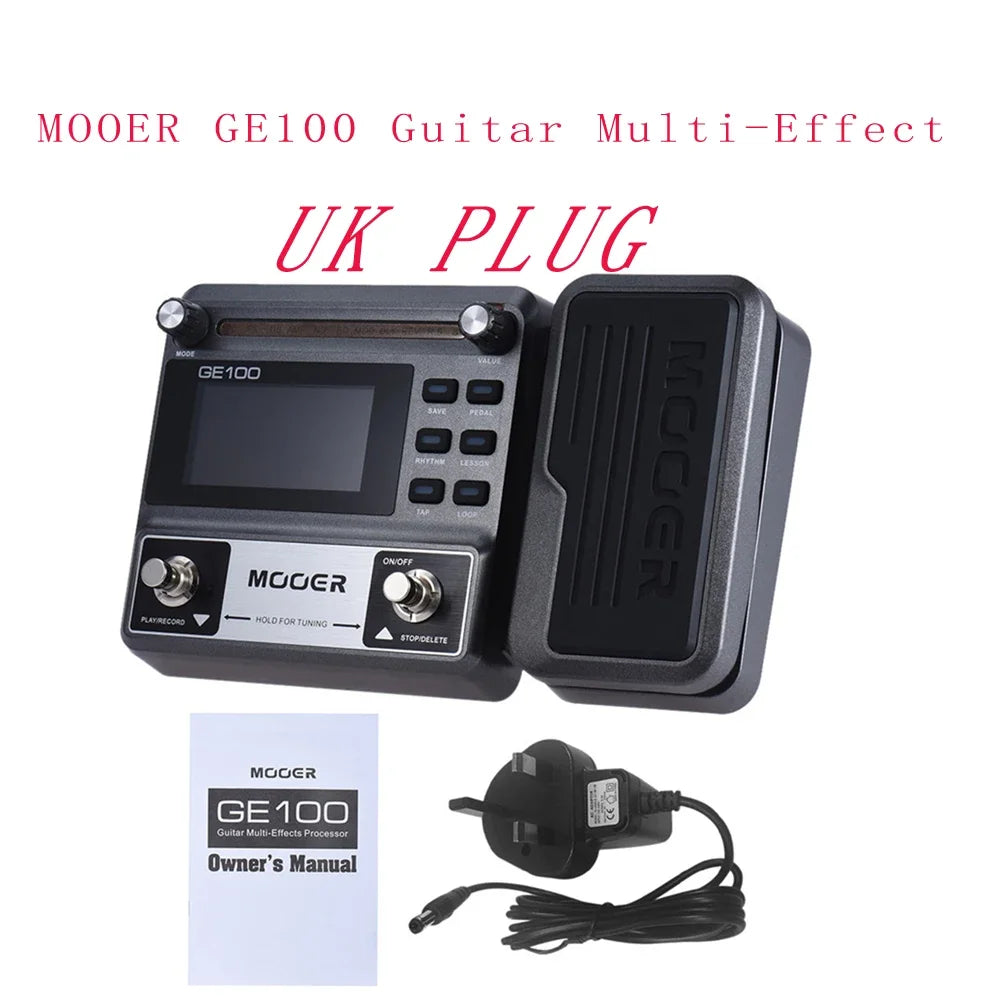 Mooer Ge100 Pe100 Compresor Efectos Sintetizador Pedal de Guitarra Procesadores Multiefectos Pedal Metrónomo 180S Loop Grabación 