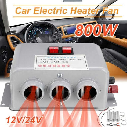 Interior Warmer 800W 12V/24V Car Heater Fan Combo Fast Heating Winter Windscreen Demister Defroster Auto Truck Window Demister Leedoar