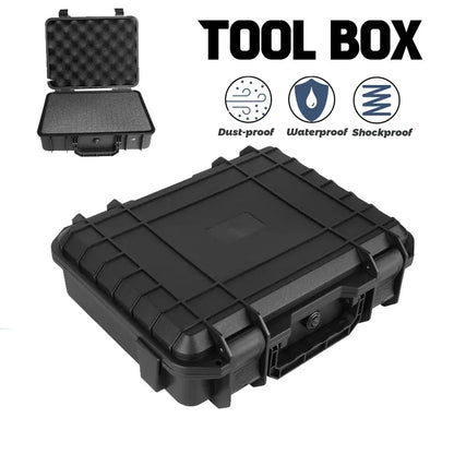 Caja de herramientas de plástico ABS Caja de herramientas de seguridad portátil sellada Estuche de transporte Almacenamiento Esponja resistente a impactos Amortiguación de golpes 