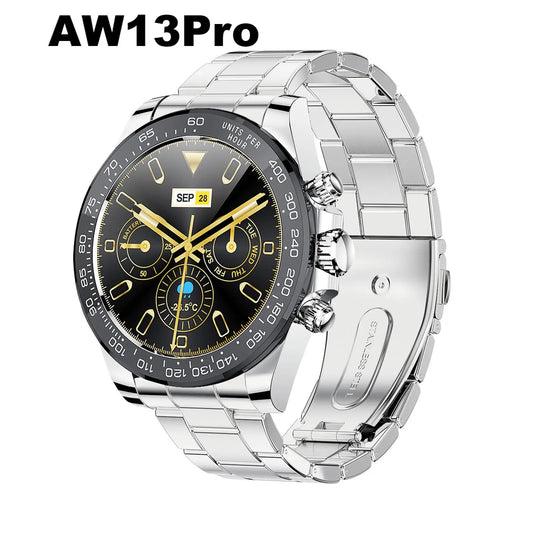 Reloj inteligente AW13 Pro AW28, venta al por mayor, reloj inteligente deportivo, música, llamadas Bluetooth, aplicación, mensaje, pantalla, esfera personalizada, monitor de salud