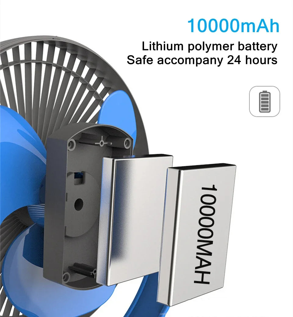 10000mAh Battery Home Appliances Electric Table Fan